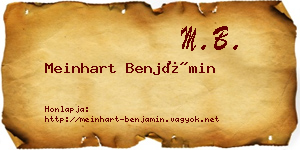 Meinhart Benjámin névjegykártya